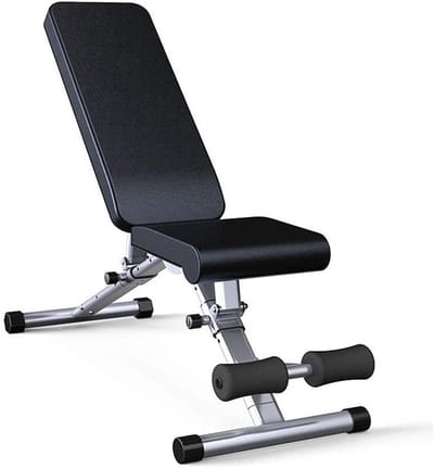 Trainingsbank - Halterbank Fitnessstoel - Kracht Training - Multifunctioneel Verstelbaar - Compact Ontwerp - Zwart