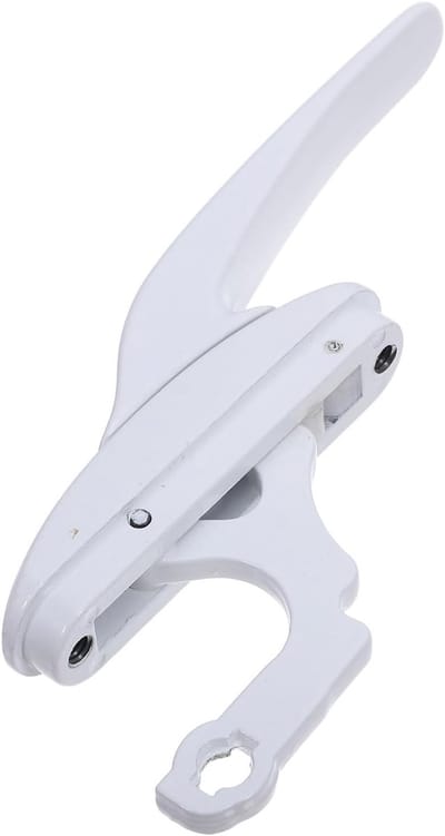 Raamhendel - Koppel hendel - Veilig sluiten - Onderhoudsvrij - 13.1 cm - Wit