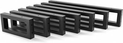 Wastafelhouder Set - Ondersteuning Plaat - Badkamer Inrichting - Zijdematte Poedercoating - 35 cm - Zwart