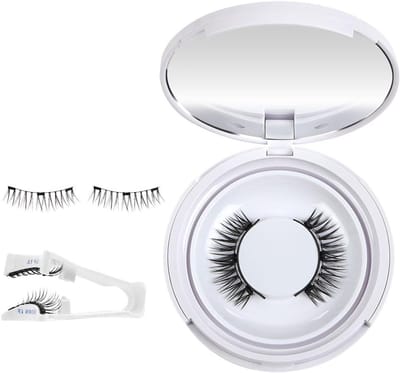 Herbruikbare Magnetische Wimpers met Applicator, 3D Wimper Set voor Natuurlijke Look, Eenvoudig aan te brengen en te verwijderen zonder Lijm, Enkel Laag - Visstaartstijl