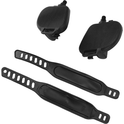 1 Paar Hometrainer Pedalen Anti-Slip Strip Patroon Draagbare Hometrainer Onderdelen met Verstelbaar black