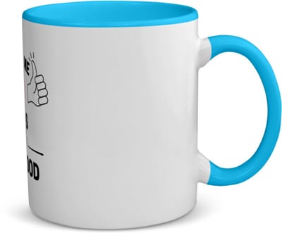 Akyol - hoera 50 jaar koffiemok - theemok - blauw - Verjaardag cadeau - papa - mama - collega - grappige tekst - 350 ML inhoud