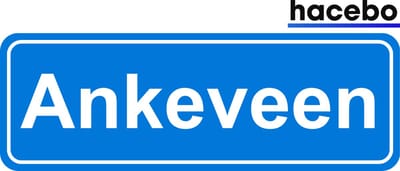 Hacebo - Plaatsnaam Sticker - 29x10 CM - Ankeveen sticker - Verkeersborden sticker - grappige cadeaus - Ankeveen
