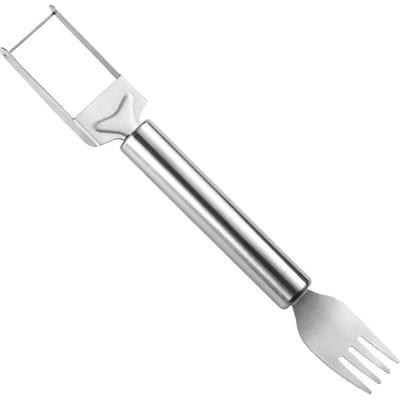 3PCS Coupe-Pastèque Artéfact Couteau à Trancher Couteau en Acier Inoxydable Évidoir Outils pour Fruits et Légumes Accessoires Pastèque Fourchette à Fruits white