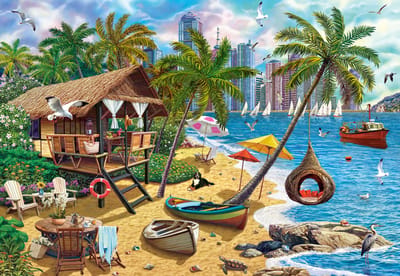 Castorland puzzel zomer stadslandschap - 1000 stukjes legpuzzel.