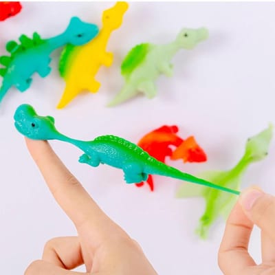 5-20 stuks kleurrijke vingerkatapult dinosaurus spellen kinderen verjaardag babyshower feest gunst weggeefactie kerst carnaval feest cadeau blue