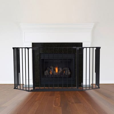 Safetots Meerdere Panelenhek voor Openhaard, 49cm D x 105cm B, Zwart