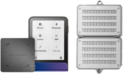 Ledger Flex Neptune Blue Voordeelbundel + Ledger Recovery Key + Ellipal Seed Phrase Steel - Crypto Hardware Wallet met Touchscreen