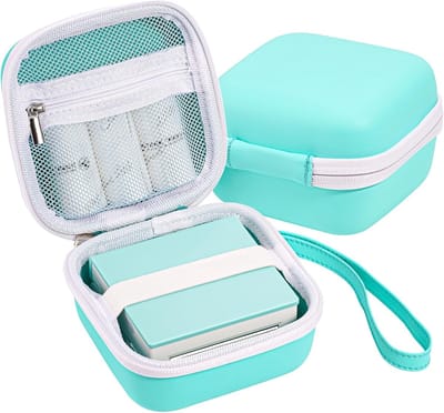 Mini Printer Tas - Draagbare Opberger - Labels Printen - Schokbestendige Harde Schaal - 3.54 Inch - Blauw