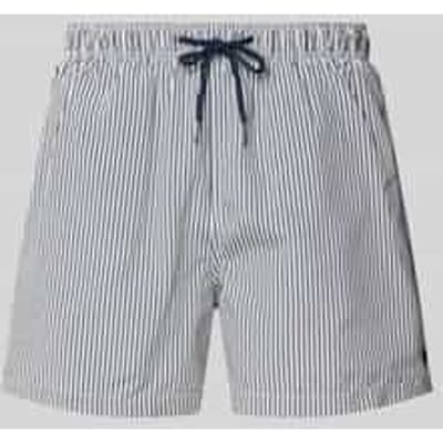 Zwemshort met achterzak en labelpatch