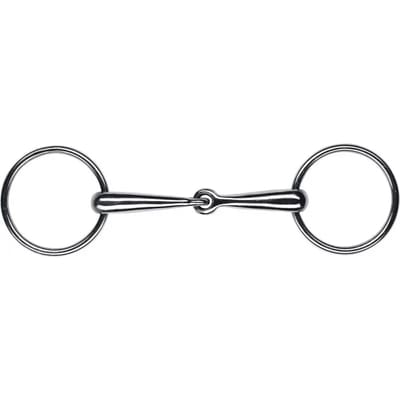 2-rings snaffle bit met fijne volle boringen voor paarden Feeling