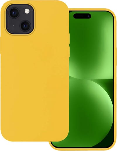 Hoesje Geschikt voor Apple iPhone 15 - Sterk & Shockproof - Hoes Cover - Siliconen Case - Geel