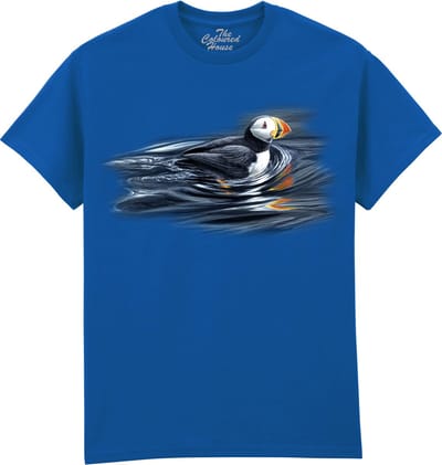 Pappegaaiduikers Swimming Puffin The Coloured House T-shirt M