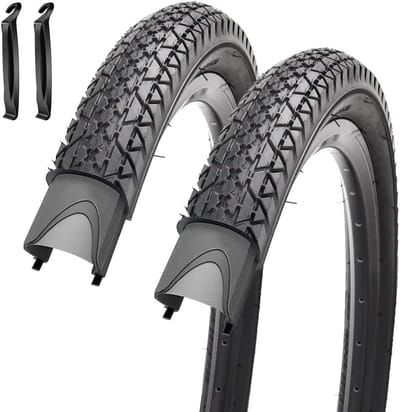 Fietsbanden Set - Cruiser Banden - Comfortabel Rijden - Uniek Profiel - 26 x 2.1 Inch - Zwart
