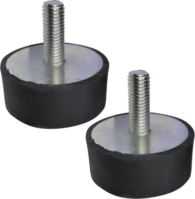 Trillingsdempende Machinevoeten Set van 2 - Rubber Stalen Montagevoeten M10 Schroefdraad Ø50mm