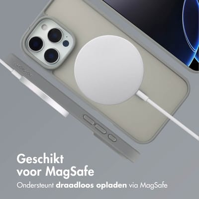 imoshion Hoesje - Geschikt voor iPhone 16 Pro Max - Color Guard Backcover geschikt voor MagSafe - Grijs
