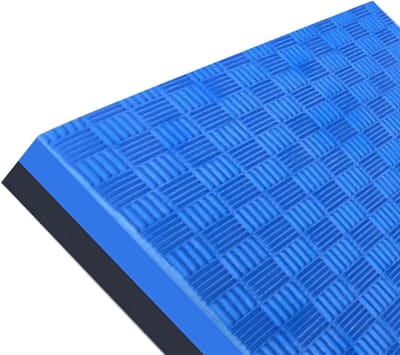 Loopband Mat - Vloerbeschermer Fitnessapparaat - Bescherming Vloer - Geluidsreductie Antislip - 180x80x2.5 cm - Blauw Zwart