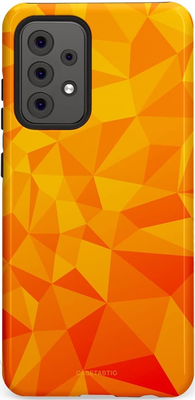 Casetastic Hoesje Geschikt voor Samsung A52 (4G/5G/s) - Stijlvolle Beschermende Duo-layer Case - Citrus Polygoon