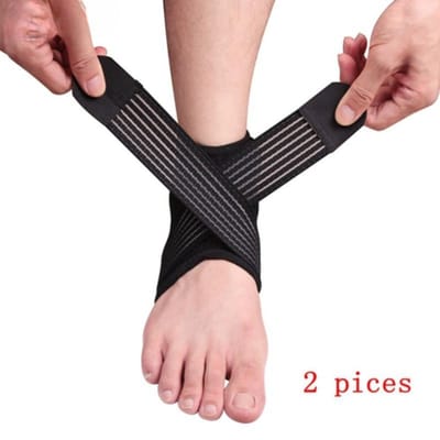 Verstelbare Maat Sport Ademende Enkelbrace Beschermingskussen Elastisch Verband Beschermer Verstuikingen Blessure Wrap Hielkussen Actief Sportschool Voet FreeSize