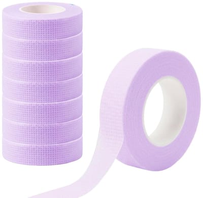 8 rollen microporeuze wimpertape van 1,25 cm x 9 m voor wimperverlenging en lifting, ideaal voor make-up en cosmetica, flexibel en ademend.