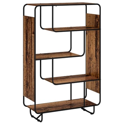 vidaXL - Highboard - Oud - hout - 93.5 - x - 37.5 - x - 144 - cm - Bewerkt - hout