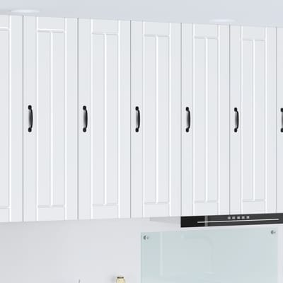 vidaXL - Wandkast - LUCCA - Wit - 30 - x - 31 - x - 100 - cm - Bewerkt - hout