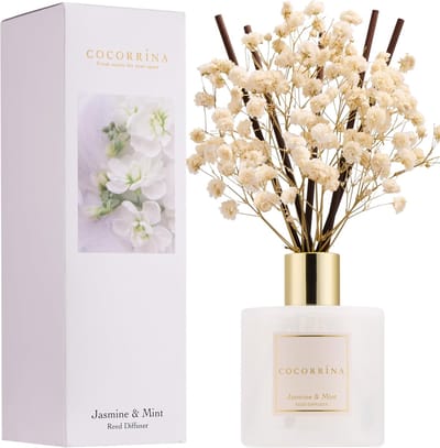 Jasmijn & Mint Geurstokjes - 200ml - 8 Geurstokjes - 90 Dagen Langdurige Geurverspreiding - Geschikt voor iedere ruimte