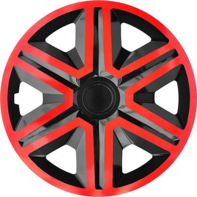 NRM - Wieldoppen 14" - Rod & Zwart- set van 4 stuks