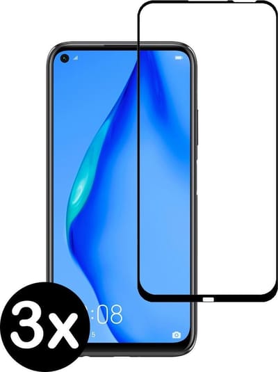 Screenprotector - 3 Stuks - Geschikt voor Huawei P40 Lite - Full Cover - Beschermglas - Gehard Glas - Tempered Glass - Screen Protector