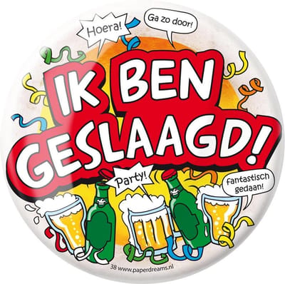 Paperdreams - Button XL - Geslaagd