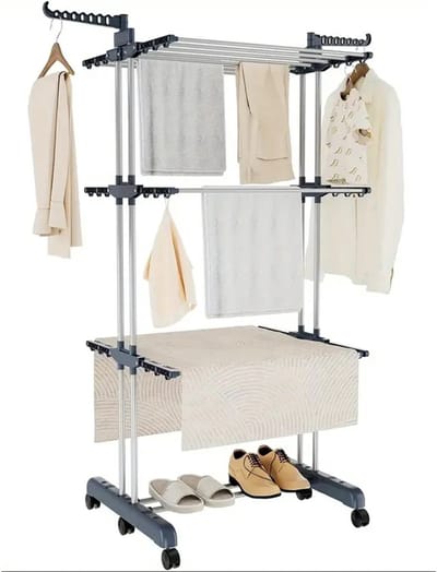Betaalbare Goederen® Droogrek - Opvouwbaar rek - Vloerstaande kapstok - Boomtak - wasrek - Kledingrek - Hanger - Opbergplank