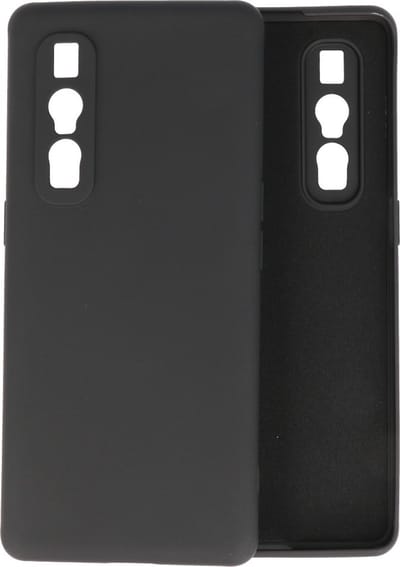 Hoesje Geschikt voor de Oppo Find X2 Pro - Fashion Color Backcover Telefoonhoesje - Zwart