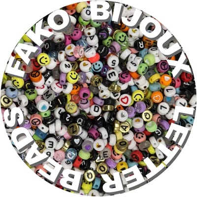 Fako Bijoux® - Letterkralen & Figuurkralen - Letter Beads - Alfabet Kralen - Sieraden Maken - 500 Stuks - Super Mix