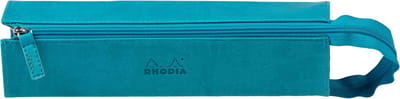 Hoogwaardig Pennen Etui in Turquoise Kunstleer