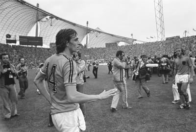 Poster Johan Cruijff #14 WK Finale 1974 Oranje - Large 50x70 cm Zwart/wit - Ajax