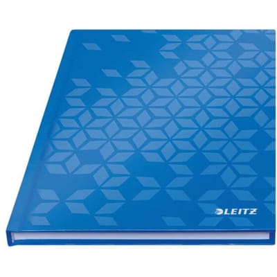 Leitz WOW notitieboek, DIN A5, 80 geruite vellen, hardcover, FSC®-gecertificeerd, blauw