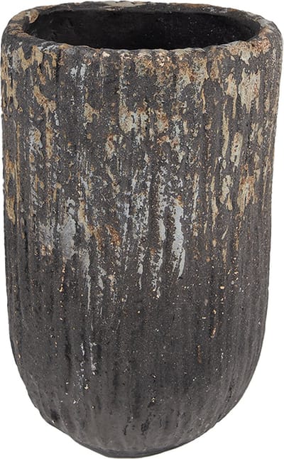 Keramiek Bloempot voor Binnen – Grijs – Decoratieve Pot – Ø 15 cm – Keramiek