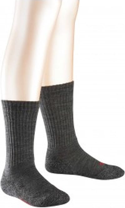 FALKE Active Warm dik ademend wol functioneel materiaal sokken kinderen grijs - maat 27-30
