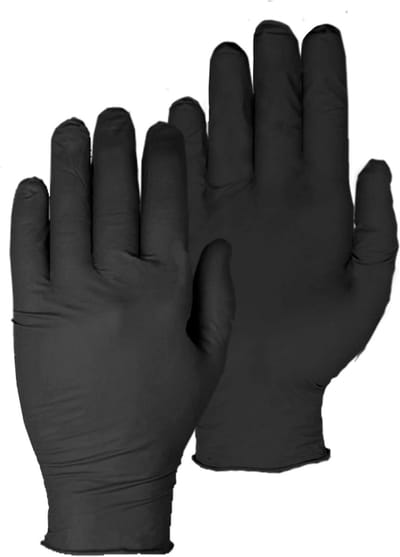 100 stuks - Werkhandschoenen PSP 50-222 Allround Single Use Nitrile - poedervrij - zwart (per 100 stuks in dispenserbox) - maat 07 / S