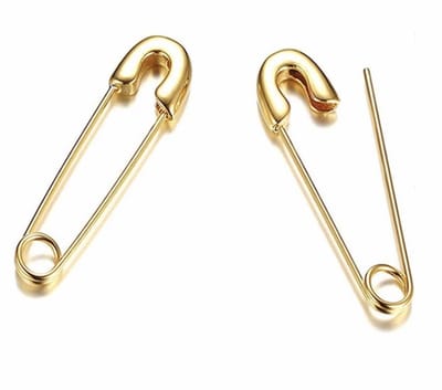 Oorbellen -Veiligheidsspeld- Goudkleurig-Charme Bijoux
