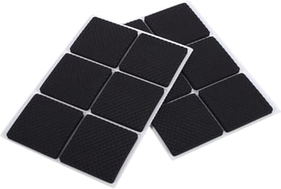 Beschermpads Meubels - Zelfklevend Rubber - Vloeren Beschermen - Sterke Lijmlaag - 12 Stuks - Zwart