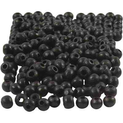 Creativ Company Wooden Beads Black 150pcs.