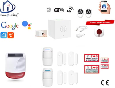 Draadloos beveiligingsbox werkt met wifi en met spraak gestuurde apps. ST01C-26