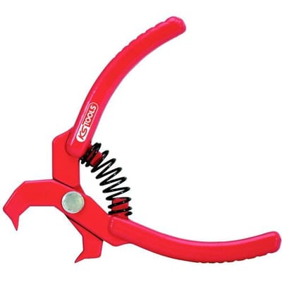KS Tools 115.1097 Niet-losbare tang, rood, haaks, 100 mm