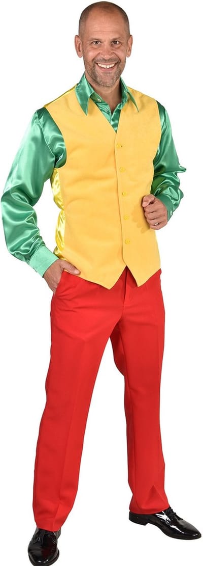 Magic Design Verkleedvest Schurk Heren Polyester Geel Maat S