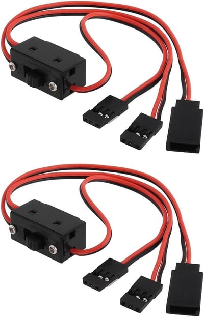 2 Stuks 30cm JR 3-Lead Schakelharnas voor 1/10 RC Ontvanger en Voeding, Ideaal voor Modelbouw en Hobbygebruik
