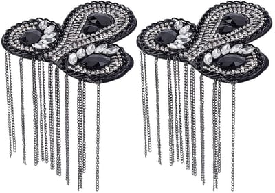 Dailygoods- Epauletten Goud - Epauletten Carnaval - Schouderstukken - Lichtgewicht Stof - Dubbel Genaaide Kwastjes - Schouderketting met Klikspeld