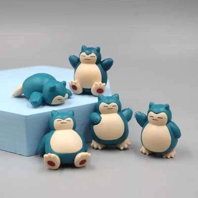 5 Stuks/Partij Snorlax Mini Model 1,8-3 cm Micro Landschap Taart Decoratie Kawaii Sieraden Duurzaam Mooi Ontwerp beige