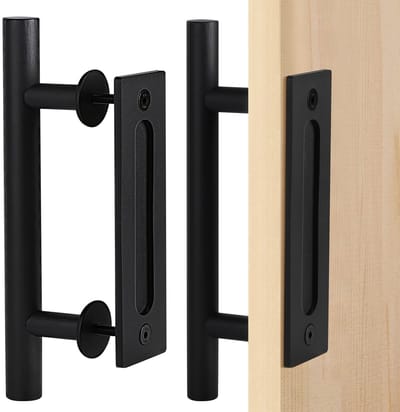 Dailygoods- Schuifdeurgreep 30cm - Hoogwaardige Carbon Staal - Mat Zwart - Deurknop - Handgreep - Modern Design - Inclusief Montageaccessoires - Deurgreep
