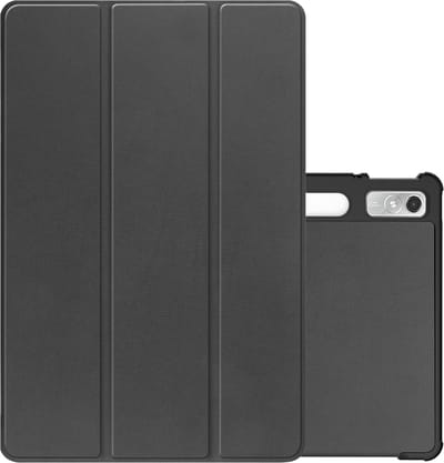 Hoes - Geschikt voor Lenovo Tab P11 Pro - Dun & Stevig - Trifold Bookcase - Hard Cover Case - Met Uitsparing Geschikt voor Lenovo Pen - Hardcover Book - Tablet Hoesje - Zwart